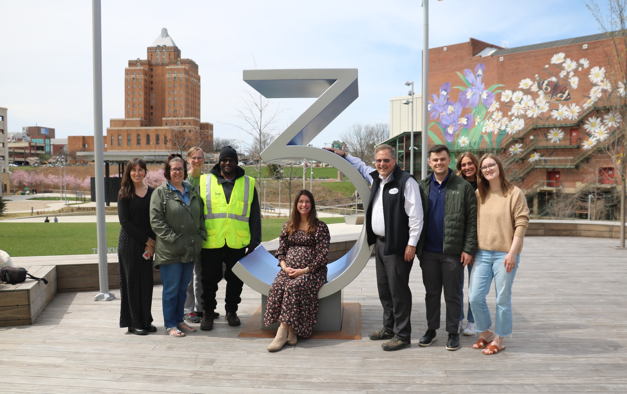 Dan Rice with staff at Lock 3 Park