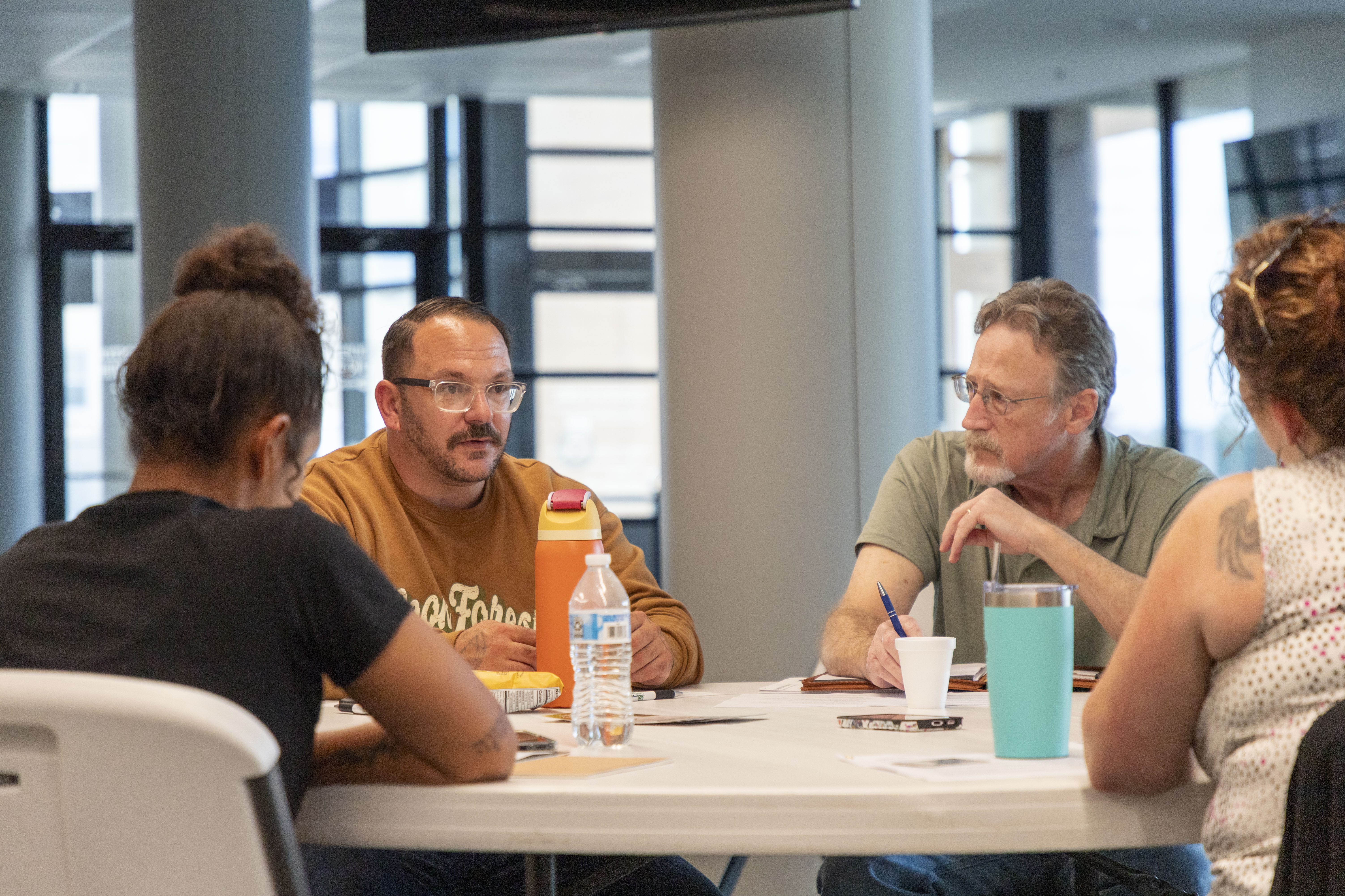 LEC members meet in August of 2026 in the Knight Center for Truth meeting space at United Way of Summit & Medina