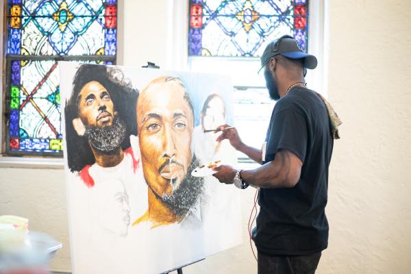 Man painting