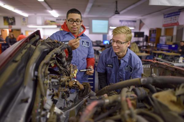 College & Career Academy of Akron students; Photo by: Shane Wynn