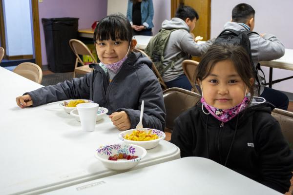 Children at an Akron-Canton Regional Foodbank event