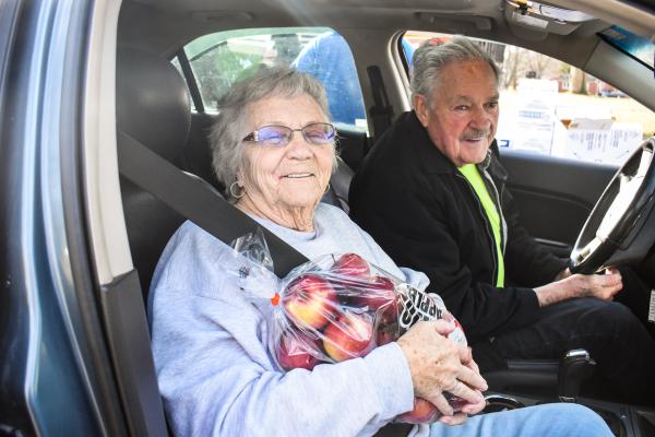 Recipients at an Akron-Canton Regional Foodbank event