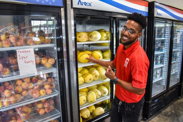 An Akron-Canton Regional Foodbank volunteer