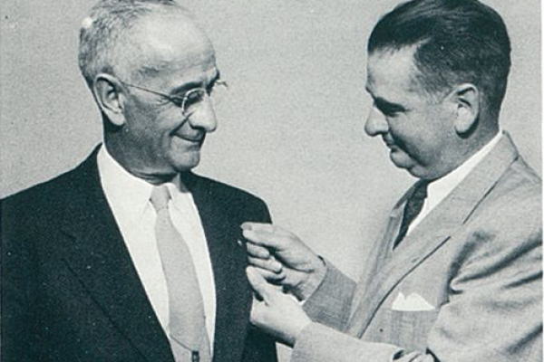Galen Roush with unidentified man