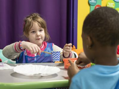 Students at the Akron Children's Museum
