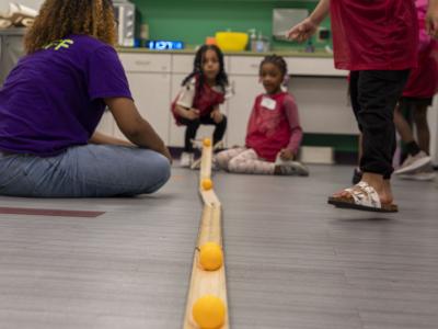 Students at the Akron Children's Museum
