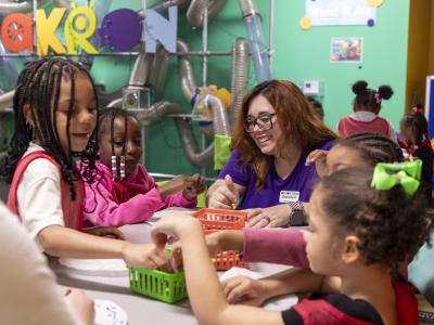 Students at the Akron Children's Museum