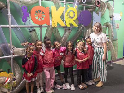 Students at the Akron Children's Museum