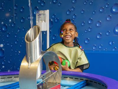 A student at the Akron Children's Museum