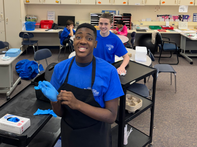 Brewing Abilities Cafe students pose for a photo
