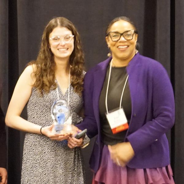 ACM's Kat Dunlap and Traci Buckner receiving the OMA Award in April 2025
