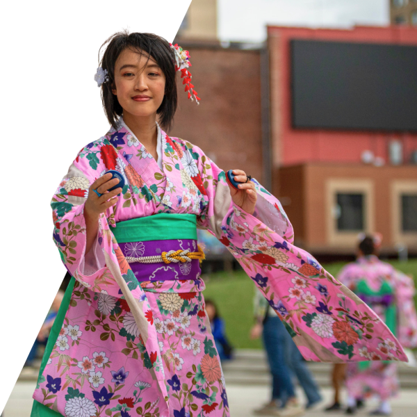 A Japanese Sakura dancer at DAP's annual Sakura Festival