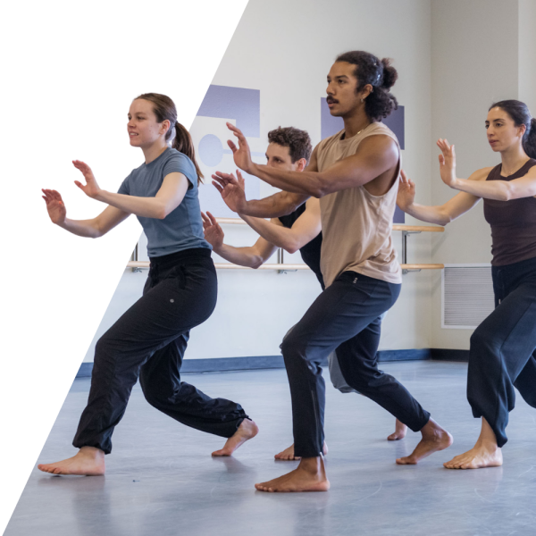 Hélène Simoneau Danse rehearsing in the NCCAkron studio. Photo by Dale Dong