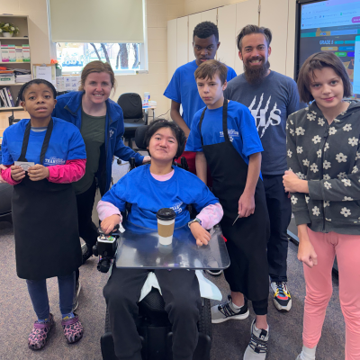 Brewing Abilities Café students at Twinsburg High School