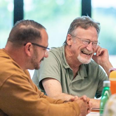 LEC member Clyde Elkins laughs during their August meeting